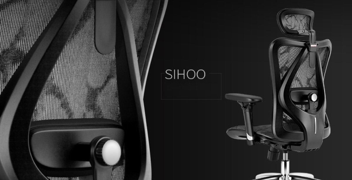 SIHOO M57 BLACK כסא משרדי ארגונומי - צילום גב המוצר