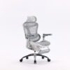 כיסא SIHOO Doro-C300 PRO Light Gray Footrest מבט קדמי מהצד